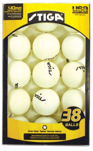 38ct Multi Table Tennis Ball Pack White